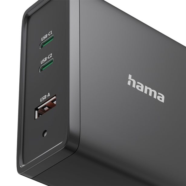 Hama USB nabíjecí stanice GaN, 2x USB-C PD, 1x USB-A (1x QC), 140 W