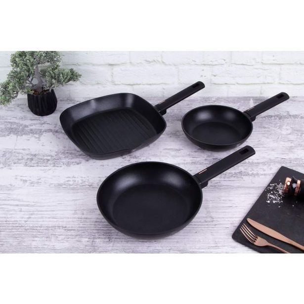 BERLINGERHAUS Sada pánví s titanovým povrchem 3 ks Monaco Collection steak BH-7096