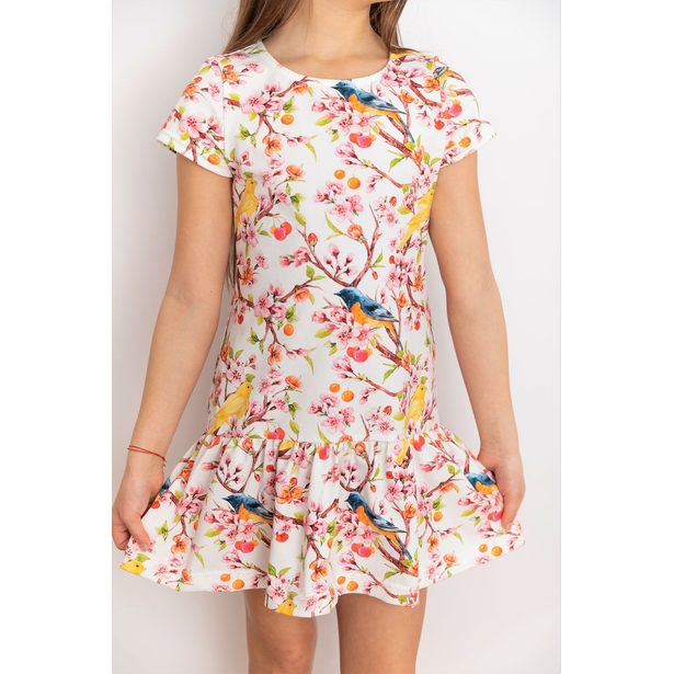 Dětské šaty Lily Grey květoucí jabloň