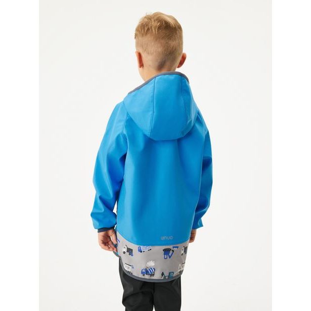 Unuo Dětská softshellová bunda s fleecem Basic, Modrá, Bagr