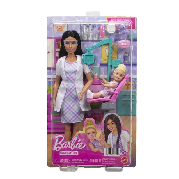 Barbie herní set povolání - zubařka černovláska