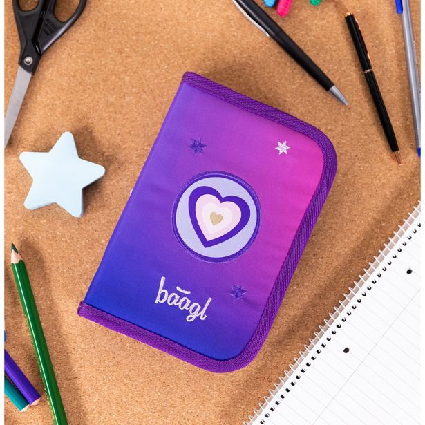 BAAGL SET 3 AIRY Koně srdce: batoh, penál, sáček