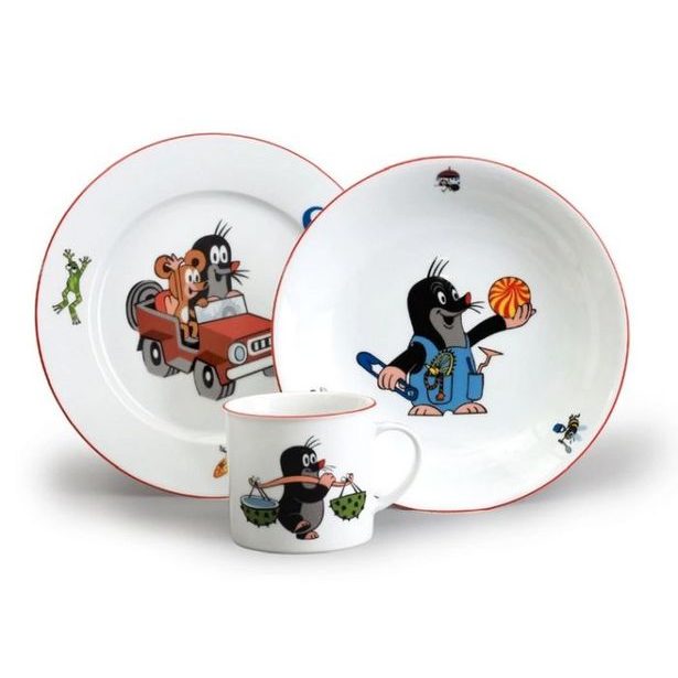 soupr. 3díl. KRTEK a auto,děts.jídel. ELLA, český porc.,DB