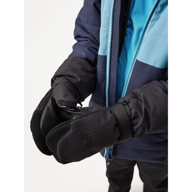 Unuo Dětské zimní rukavice Ski, Černá