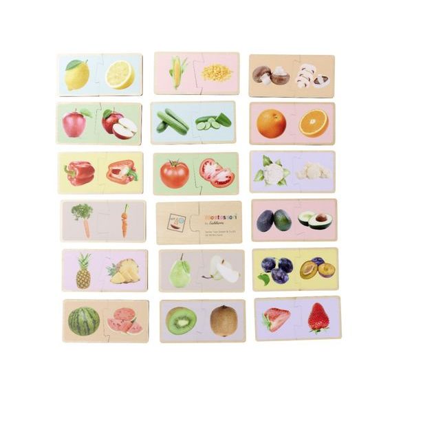 Montessori Puzzle ovoce a zelenina