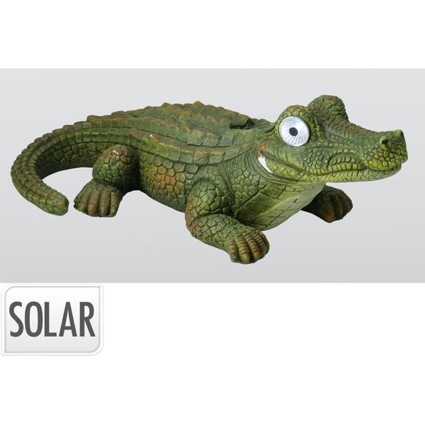PROGARDEN Zahradní dekorace krokodýl solární 18 cm KO-795250680