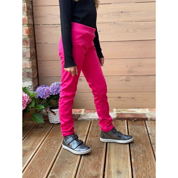 MODADETI Softshellové nepromokavé legíny ADELLiNO pružné podšité fleecem růžové (DE)