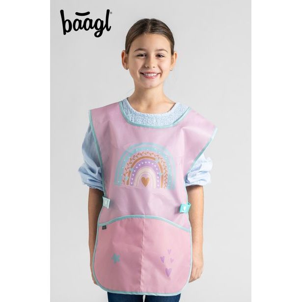 BAAGL SET 5 Zippy Duha růžový: aktovka, penál, sáček, zástěra, peněženka