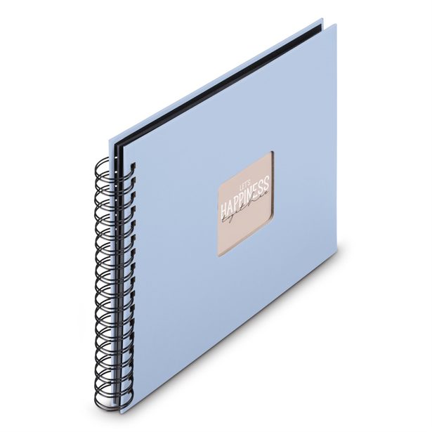 Hama album klasické spirálové FINE ART 28x24 cm, 50 stran, lagoon, černé listy