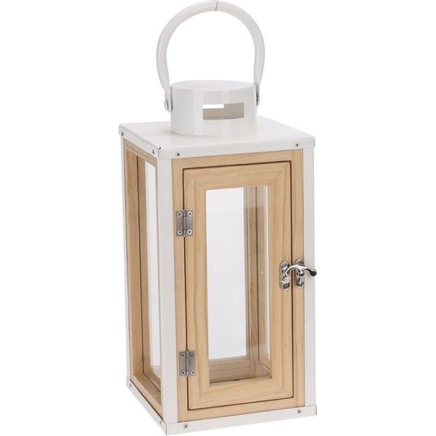 lucerna 26,5x15cm, menší, přír.dřevo/kov