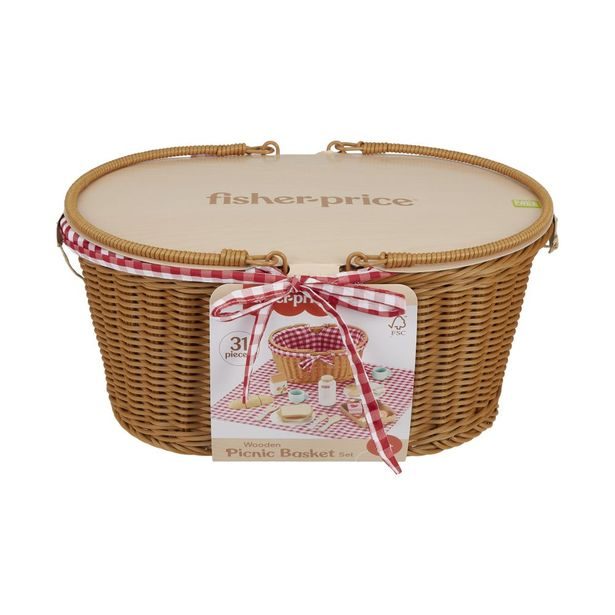 FP PIKNIKOVÝ KOŠ S DŘEVĚNÝMI DOBROTAMI