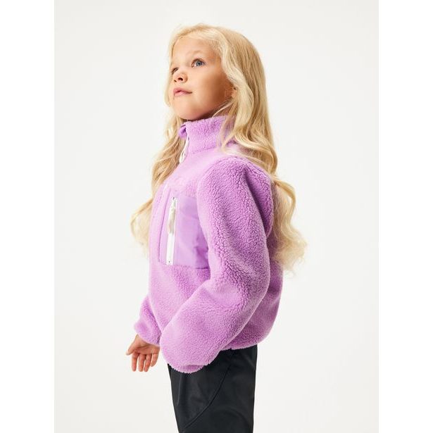 Unuo Dětská fleecová bunda Teddy, Lila