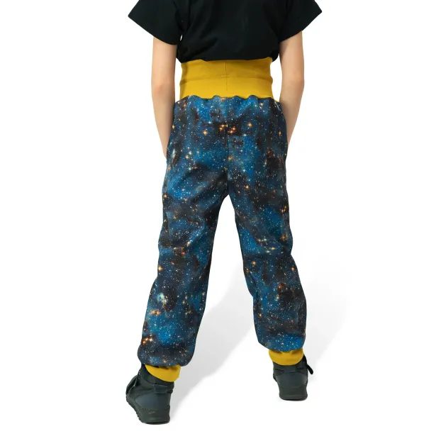 ESITO Rostoucí softshellové kalhoty Galaxie - modrá / 92