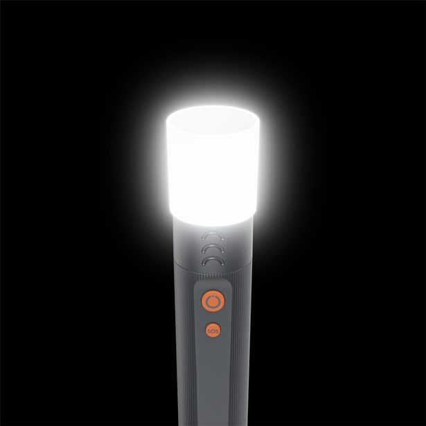 Hama FLX1000, LED svítilna, hliníková, 1000 lm / 270 m, 4 režimy+SOS, IP44, zoom, karabinka, baterie