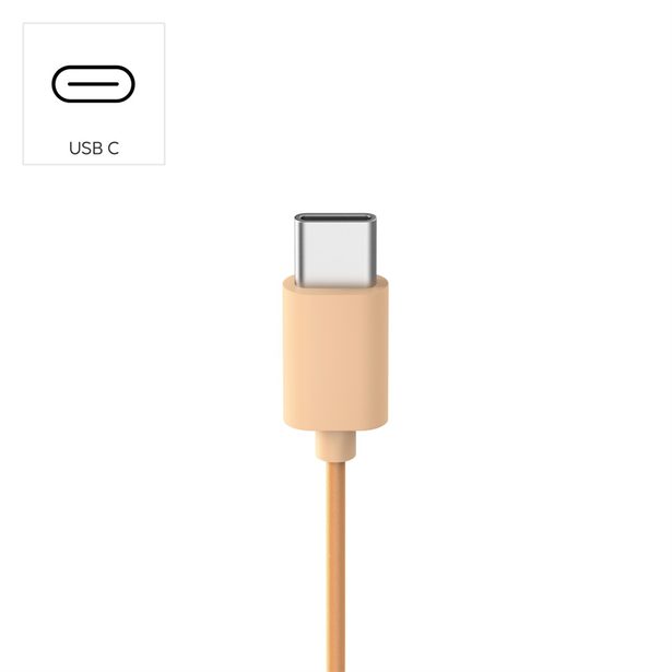 Hama USB-C sluchátka s mikrofonem Fun C, uzavřená, oranžová