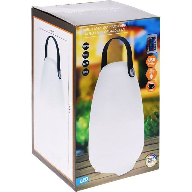 PROGARDEN Nabíjecí lampa kempingová venkovní s ovladačem RGB 26 cm KO-CY8001950