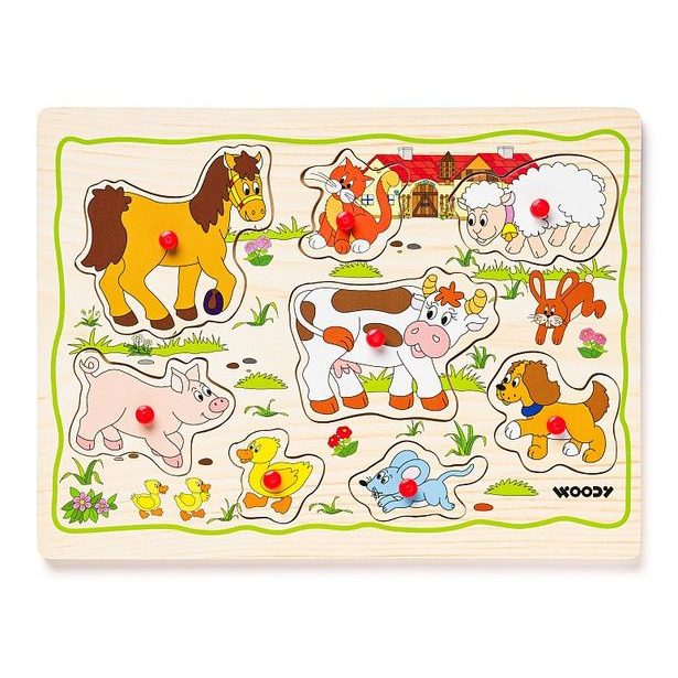 Displ. 12ks - Puzzle na desce "Dětské motivy"