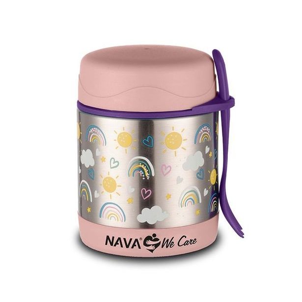 termoska jídlovka 0,35l NR, SLUNÍČKO, pink, d 8,8x12cm, 6hod.