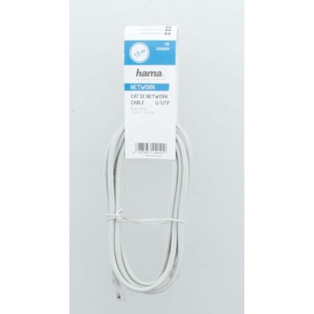 Hama síťový kabel Cat5e U/UTP RJ45 1,5 m, nebalený