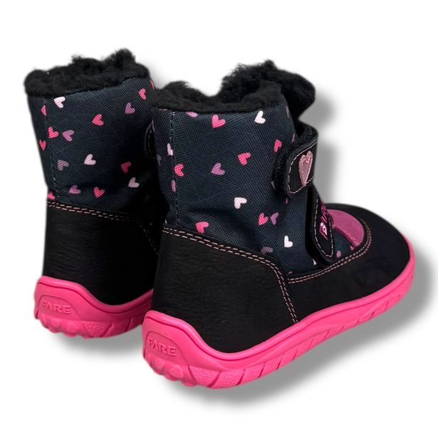 FARE BARE dětské zimní nepromokavé boty - Srdíčka