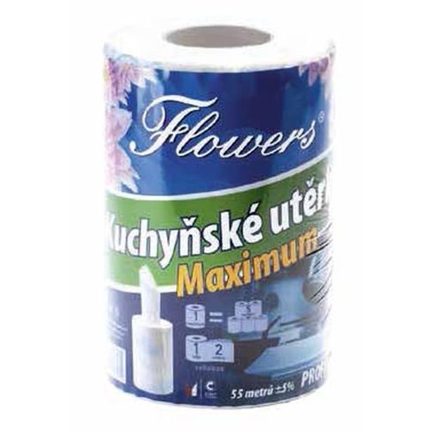 utěrky kuch.2vr., 55m, Flowers MAXIMUM PROFI