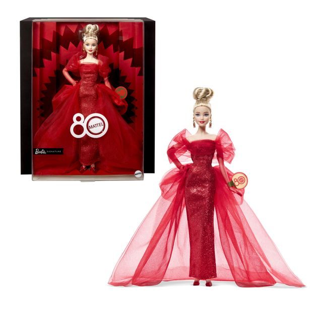 Barbie panenka blondýnka 80. výročí mattel