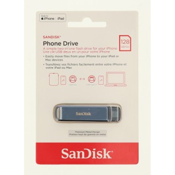 SanDisk iXpand Phone Drive USB Type-C Metallic Sky 128 GB