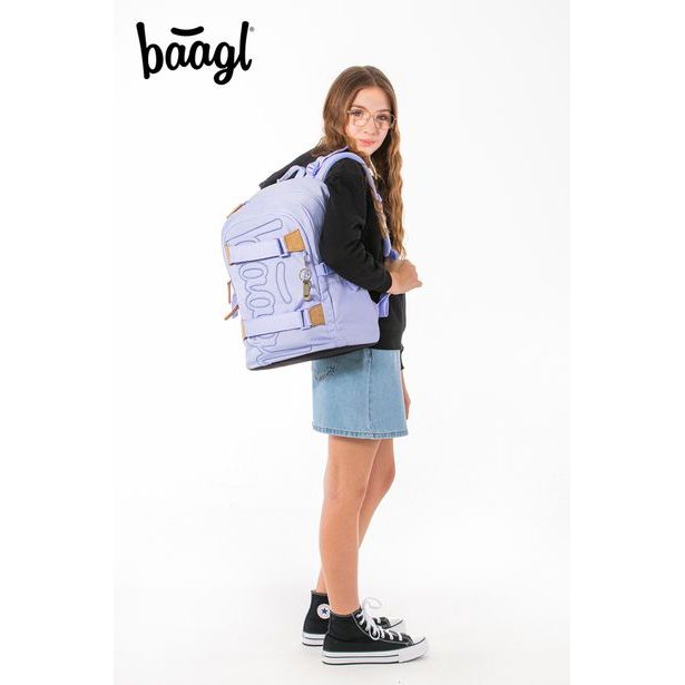BAAGL SET 5 Skate Lilac: batoh, penál, sáček, ledvinka, obal na notebook