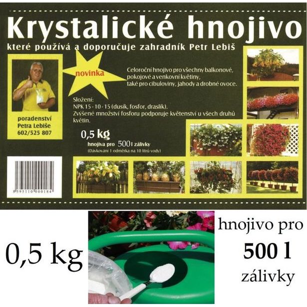 hnojivo krystalické 0,5kg+lžíce LEBIŠ