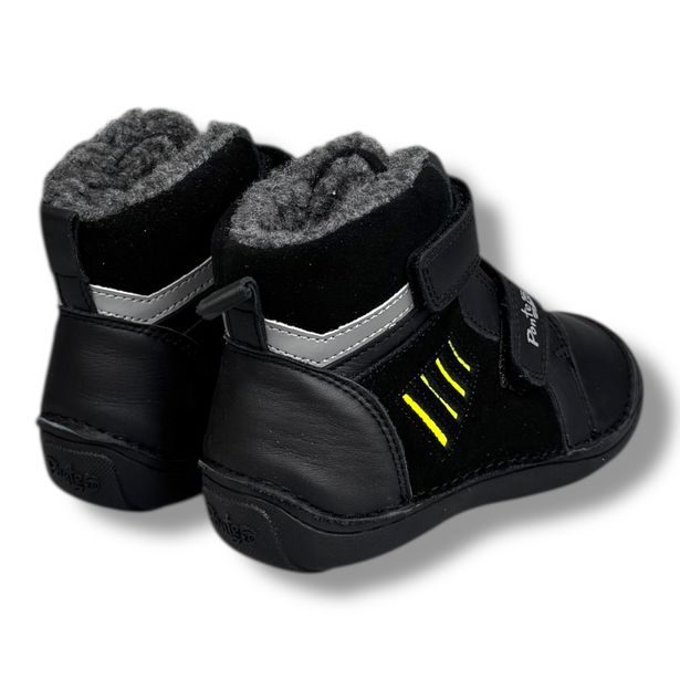 Dětská kožená zimní obuv, Ponte 20 - Černé