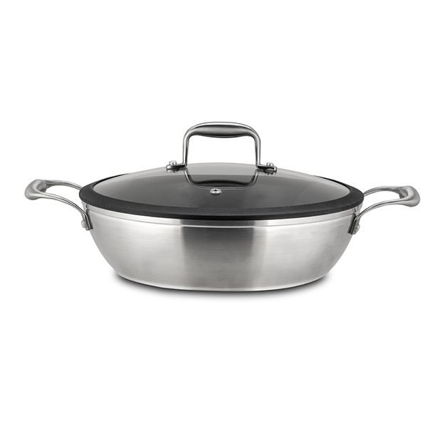 pánev d28 2ucha+PO (silik.okraj), ELEGANCE, ker.povrch, v.7,5cm, NR