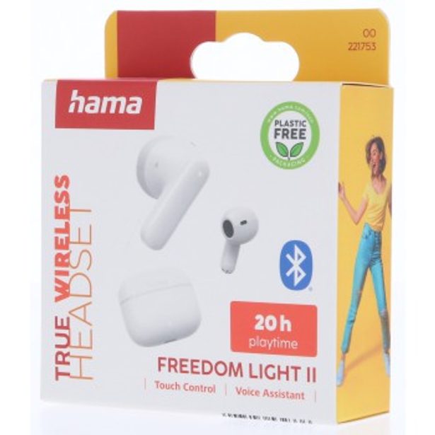Hama Bluetooth sluchátka Freedom Light II, pecky, bílá