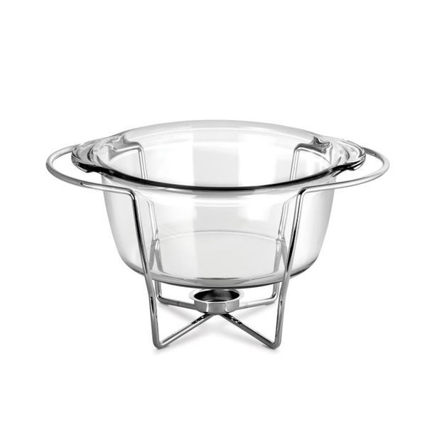 mísa 3,3l d22,8x12,5cm, zapék., THERMO, var.sklo, stojan kov