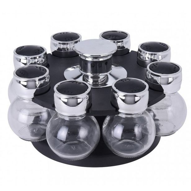 EXCELLENT HOUSEWARE Kořenky v otočném stojanu sada 9 ks KO-170488850