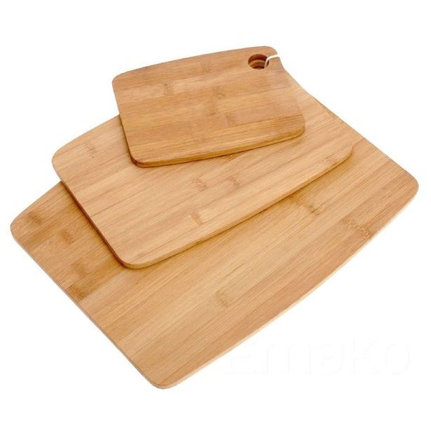 EXCELLENT HOUSEWARE Prkénko krájecí dřevěné sada 3 ks KO-784610010