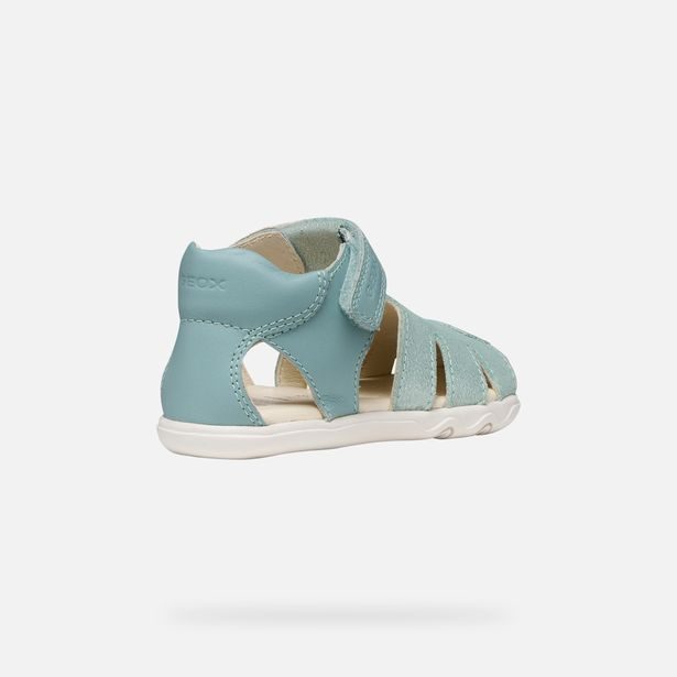 Tyrkysové dívčí barefoot sandály Geox Sandal Steppieup