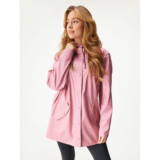 Unuo Dámský nepromokavý kabát bez zateplení, Starorůžová