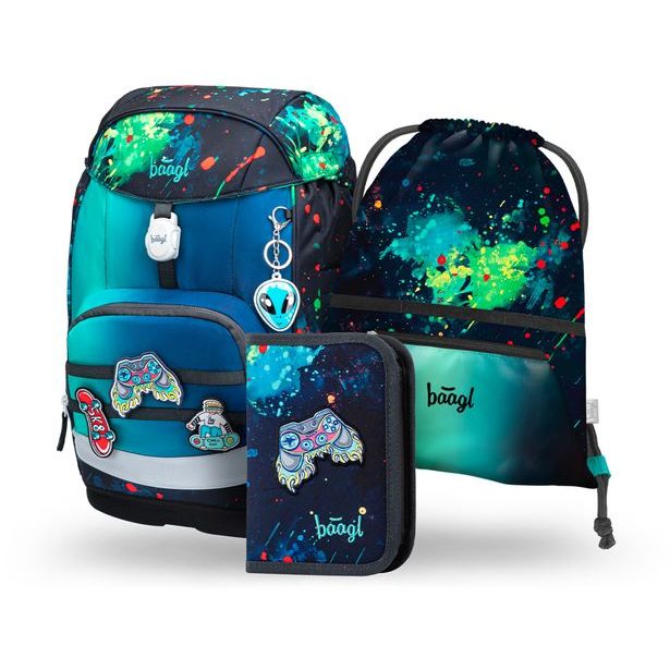 BAAGL SET 3 Airy Plus Chill: batoh, penál, sáček