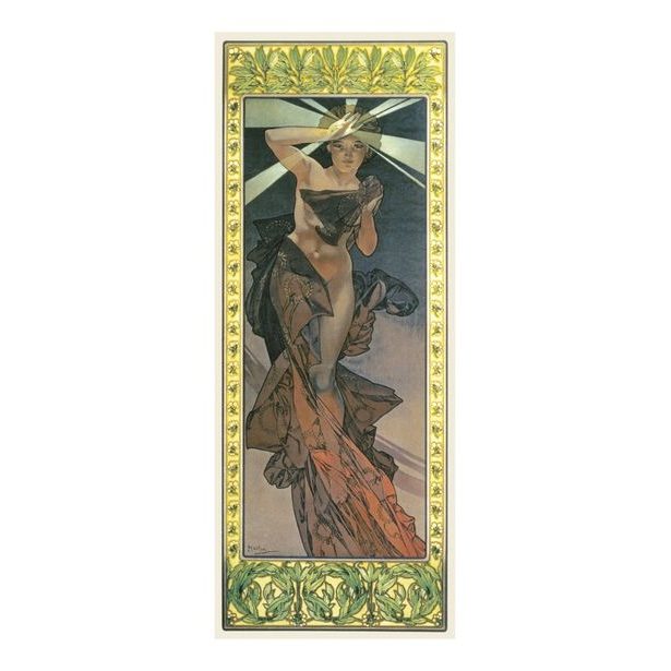 Pohled Alfons Mucha – Morning Star, dlouhý Baagl