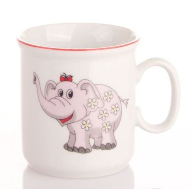 hrnek 160ml DĚTSKÝ-SLONÍK růžový, čes.porcelán