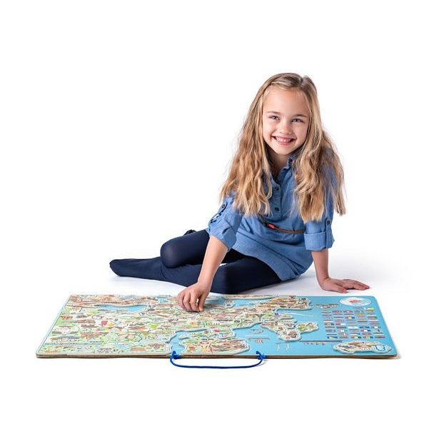 Magnetická mapa EVROPY, společenská hra 3 v 1, ČJ