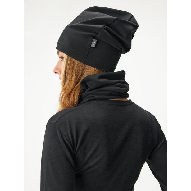 Unuo Dámská čepice z teplákoviny Homeless, Černá