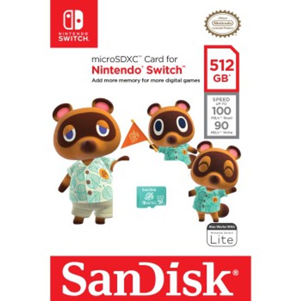 Sandisk Nintendo Switch micro SDXC 512 GB 100 MB/s A1 C10 V30 UHS-1 U4