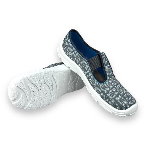 Dětská domácí obuv Befado - šedé, autíčka