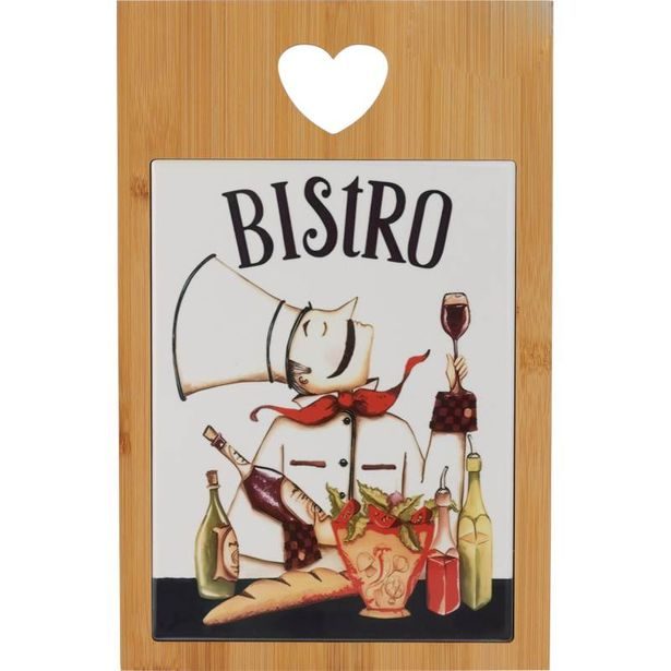 EXCELLENT HOUSEWARE Sevírovací prkénko s keramickou kachlí BISTRO KO-280000130bist