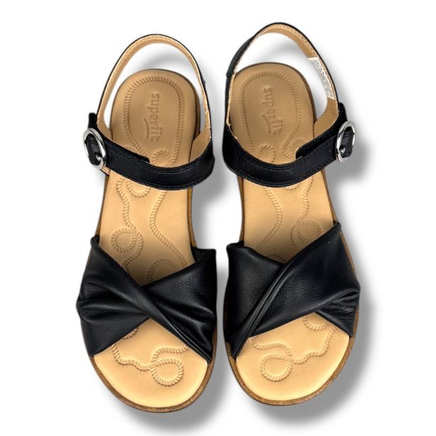 Dívčí kožené sandály Superfit FLAIR 1-001001-0000 Schwarz