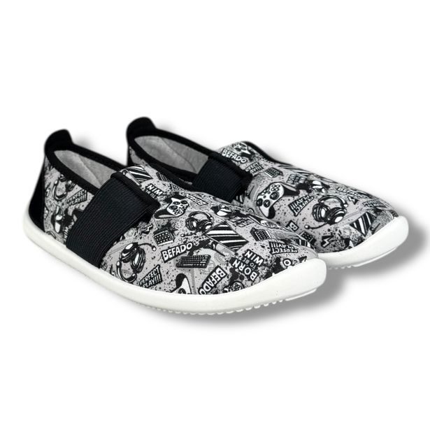 Chlapecká BAREFOOT domácí obuv Befado Softer 901X024 - šedé, play