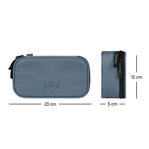 BAAGL Školní penál etue Skate Dust Blue