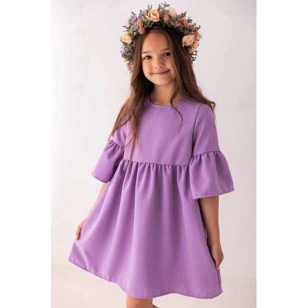 Dívčí slavnostní boho šaty lila