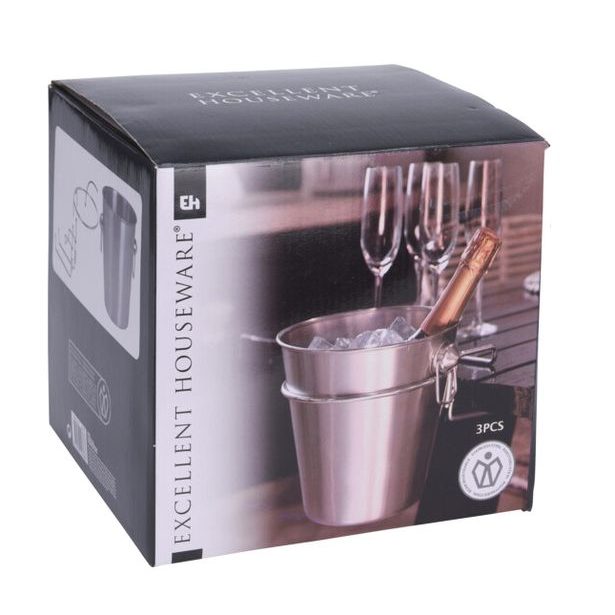 EXCELLENT HOUSEWARE Chladič na víno a šampaňské s držákem sada 3 ks KO-A12405690